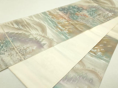 平和屋本店▼六通柄袋帯　名勝百景　本金二重箔　正絹　逸品　DABI4725sf