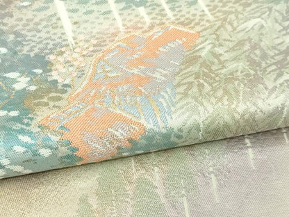 平和屋本店▼六通柄袋帯　名勝百景　本金二重箔　正絹　逸品　DABI4725sf