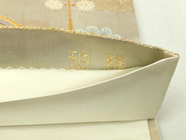 平和屋本店▼六通柄袋帯　珀潁　九百本金錦　正絹　逸品　DABI4727sf