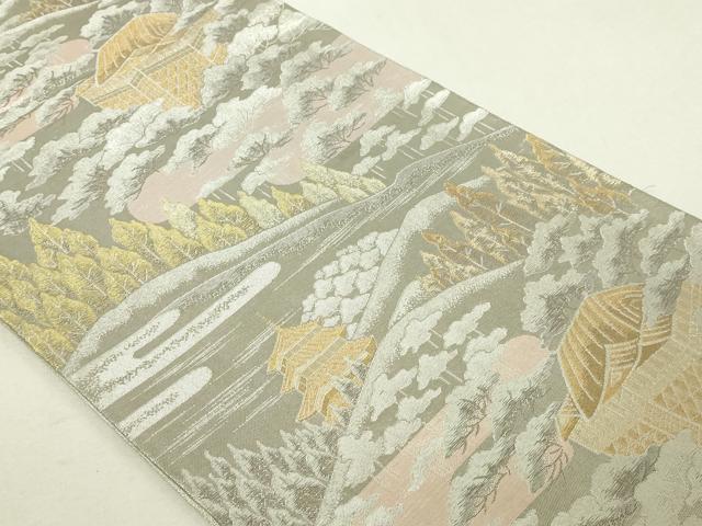平和屋本店▼佐賀錦　六通柄袋帯　古都の四季　弐拾四金九百錦　正絹　逸品　DABI4736sf　