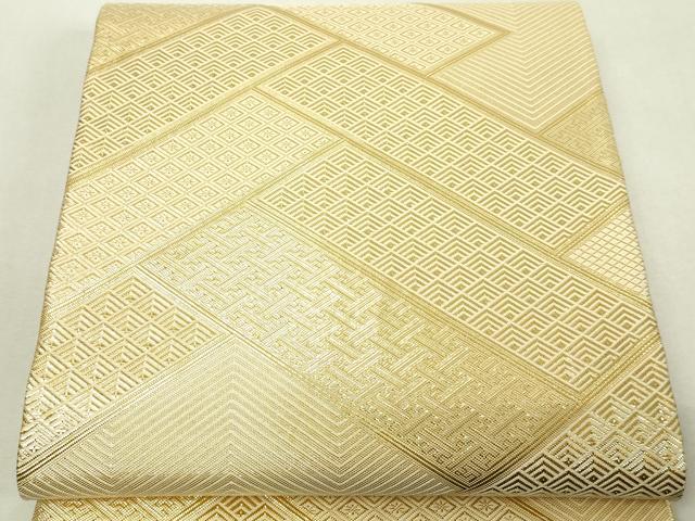 平和屋本店▼全通柄袋帯　吉祥文　純金佐賀錦　正絹　逸品　DABI4740sf