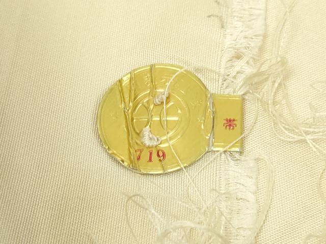 平和屋本店▼西陣　六通柄袋帯　九百緞子　本金箔　証紙付き　正絹　逸品　DABI4747sf