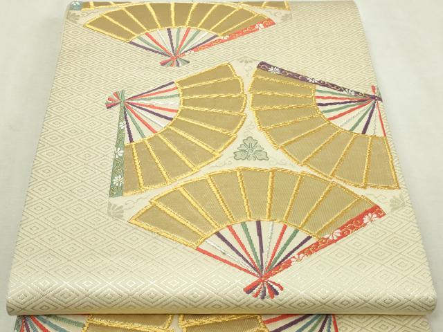 平和屋本店▼六通柄袋帯　優美錦　本金銀二重箔　正絹　逸品　DABI4749sf