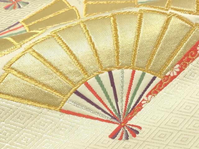 平和屋本店▼六通柄袋帯　優美錦　本金銀二重箔　正絹　逸品　DABI4749sf