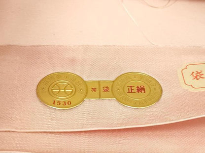 平和屋本店▼西陣　六通柄袋帯　孔雀羽文　純金箔　証紙付き　正絹　逸品　DABI4754sf