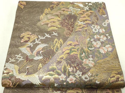 平和屋本店▼六通柄袋帯　九百錦　京百景　本金箔　正絹　逸品　DABI4761sf
