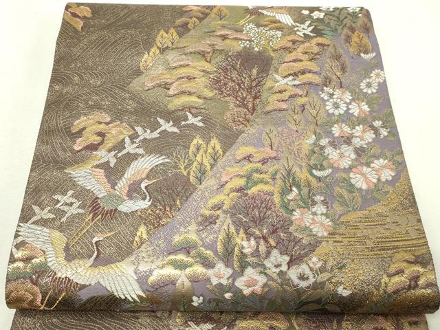 平和屋本店▼六通柄袋帯　九百錦　京百景　本金箔　正絹　逸品　DABI4761sf