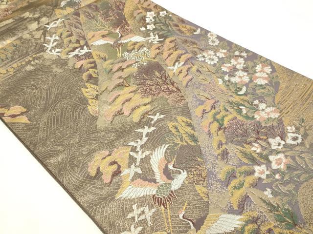 平和屋本店▼六通柄袋帯　九百錦　京百景　本金箔　正絹　逸品　DABI4761sf