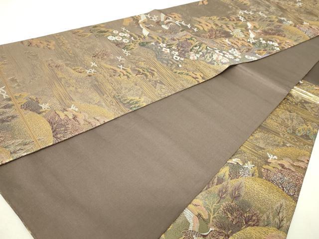 平和屋本店▼六通柄袋帯　九百錦　京百景　本金箔　正絹　逸品　DABI4761sf