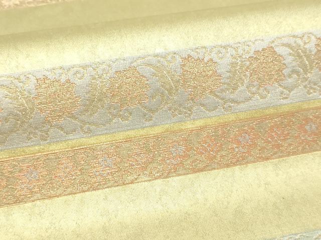 平和屋本店▼西陣織　陰山織物謹製　箔屋清兵衛　六通柄袋帯　名物裂間道　本金箔　正絹　逸品　DABI4766sf