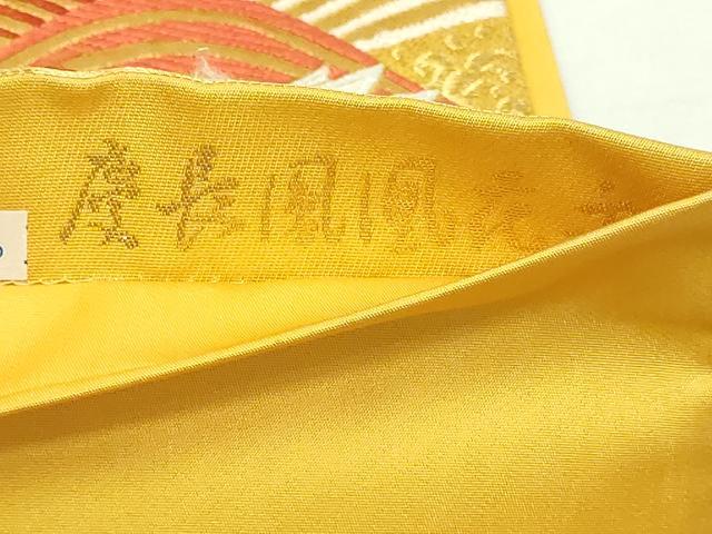 平和屋本店▼六通柄袋帯　唐織　慶長鳳凰花文　本金箔　正絹　逸品　DABI4768sf