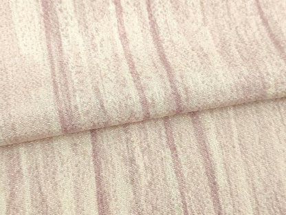 平和屋着物▽上質な小紋　単衣　縞　鬼しぼ縮緬　正絹　逸品　DABI4776sf
