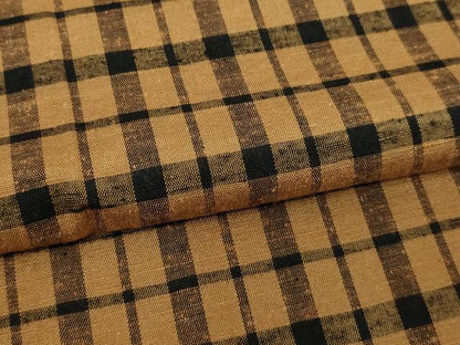 平和屋着物▽上質な紬　単衣　格子　正絹　逸品　DABI4777sf