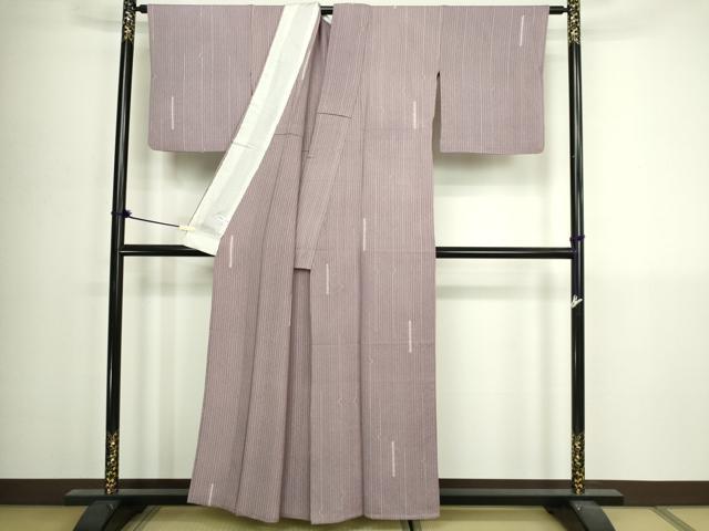 平和屋着物▽上質な小紋　単衣　絞り　変わり間道　正絹　逸品　DABI4778sf