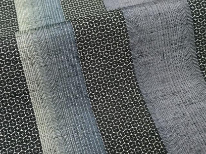 平和屋着物▽上質な紬　単衣　間道　100亀甲　正絹　逸品　DABI4784sf