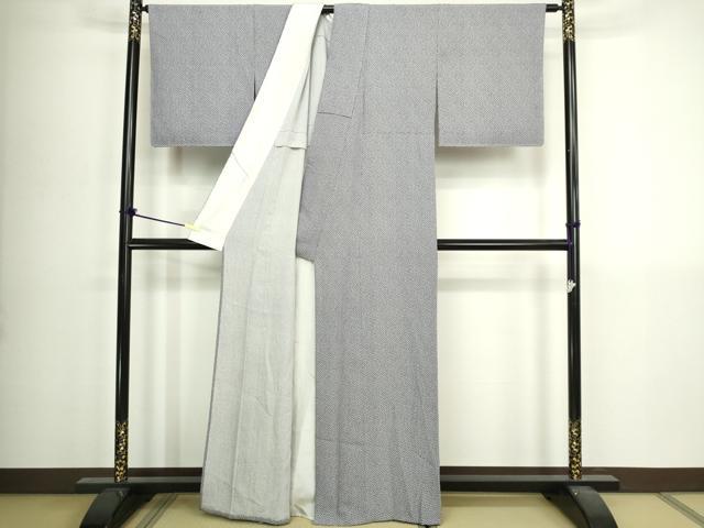 平和屋着物▽江戸小紋　単衣　小花尽くし　正絹　逸品　DABI4793sf