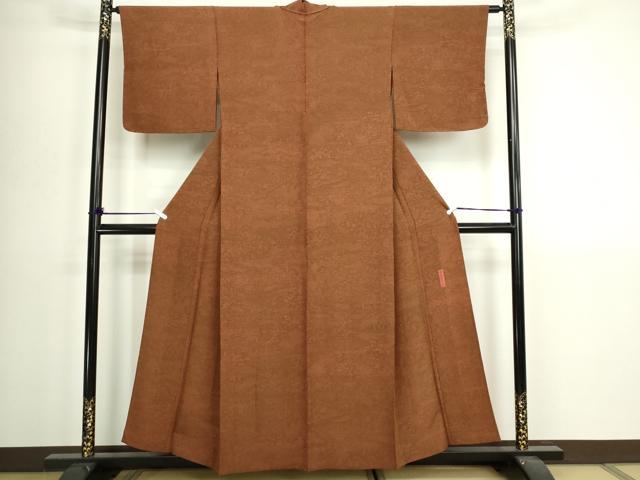平和屋着物▽江戸小紋　単衣　風景文　野村秀夫　正絹　逸品　DABI4798sf