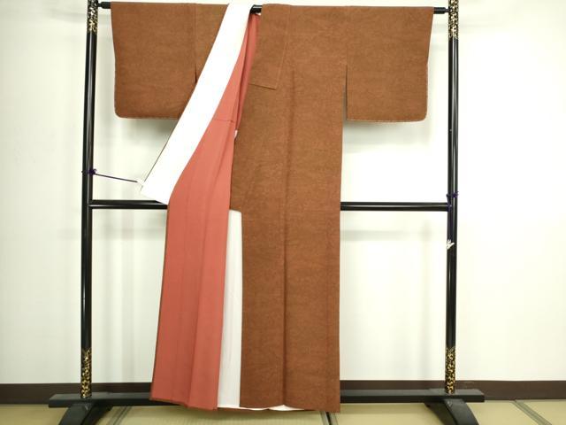 平和屋着物▽江戸小紋　単衣　風景文　野村秀夫　正絹　逸品　DABI4798sf