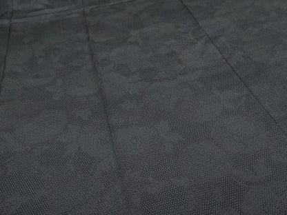 平和屋着物▽本塩沢　単衣　110亀甲　草花文　正絹　逸品　DABI4803sf