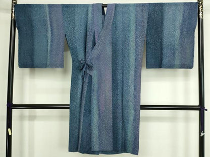 平和屋着物▽道中着　スリーシーズン　春夏秋　塵除け　霞文　正絹　逸品　DABI4809sf