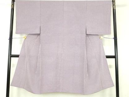 平和屋着物▽男性　小紋　単衣　間道　正絹　逸品　DABI4811sf