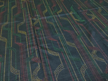 平和屋着物▽上質な紬　単衣　変わり間道　正絹　逸品　DABI4813sf