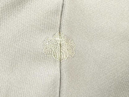 平和屋着物▽訪問着　単衣　刺繍　枝花文　銀彩　正絹　逸品　DABI4830sf