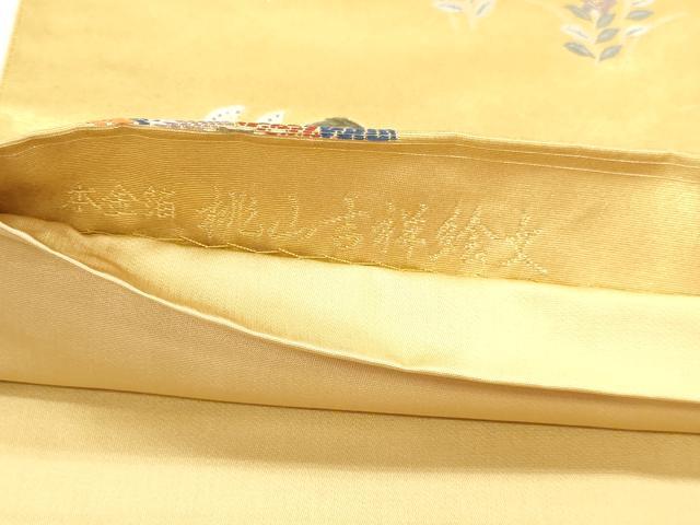 平和屋本店●六通柄袋帯　桃山吉祥絵巻　本金箔　金泥箔　正絹　逸品　DABI4844sf