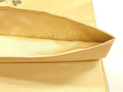 平和屋本店●六通柄袋帯　桃山吉祥絵巻　本金箔　金泥箔　正絹　逸品　DABI4844sf