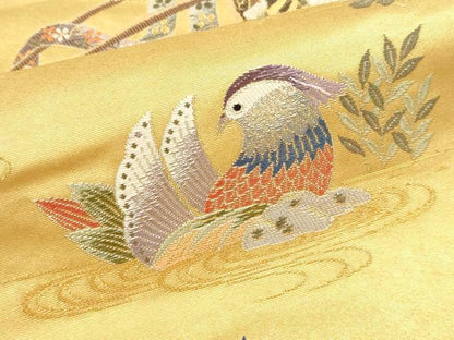 平和屋本店●六通柄袋帯　桃山吉祥絵巻　本金箔　金泥箔　正絹　逸品　DABI4844sf