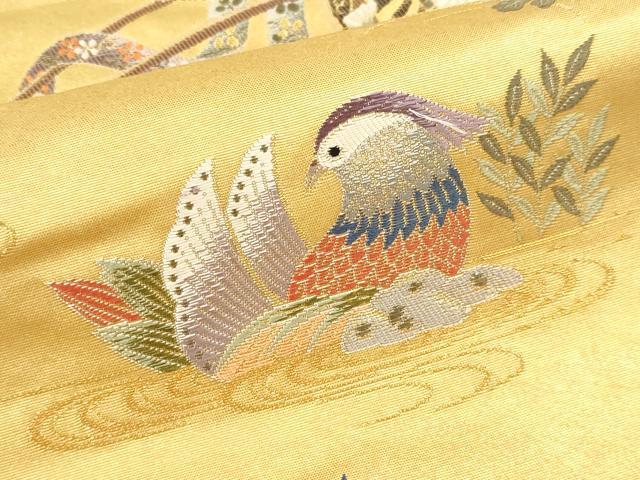 平和屋本店●六通柄袋帯　桃山吉祥絵巻　本金箔　金泥箔　正絹　逸品　DABI4844sf