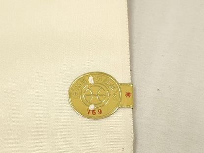 平和屋本店▼西陣　森本織物謹製　六通柄袋帯　九百錦　青海扇花文　24ｋ純金箔　証紙付き　正絹　逸品　DABI4845sf