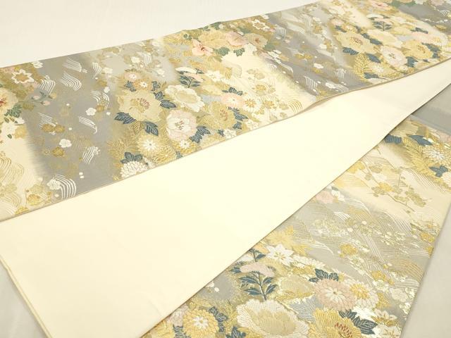 平和屋本店▼六通柄袋帯　花雅唐織錦　本金箔　正絹　逸品　DABI4850sf