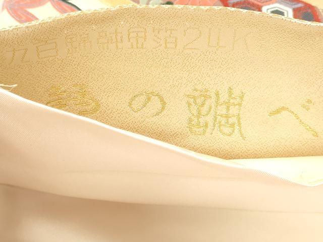 平和屋本店▼六通柄袋帯　唐織　九百錦　琴の調べ　純金箔24Ｋ　正絹　逸品　DABI4859sf