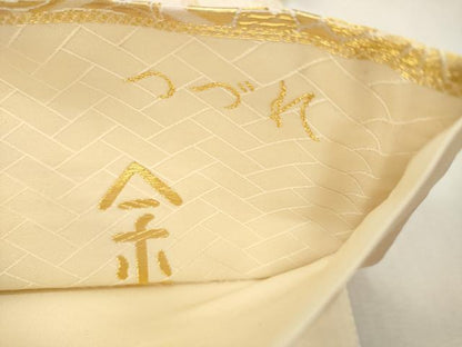 平和屋本店▼六通柄袋帯　つづれ　七宝花文　本金　正絹　逸品　DABI4866sf