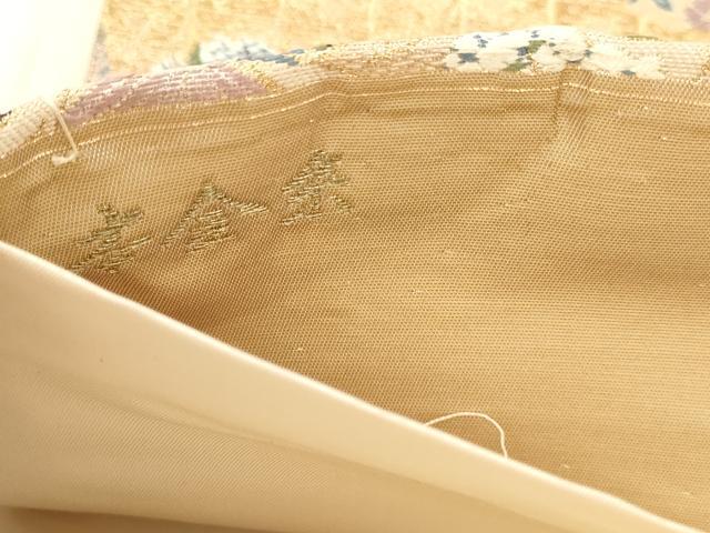 平和屋本店▼六通柄袋帯　秀花風彩紋　本金糸　正絹　逸品　DABI4869sf