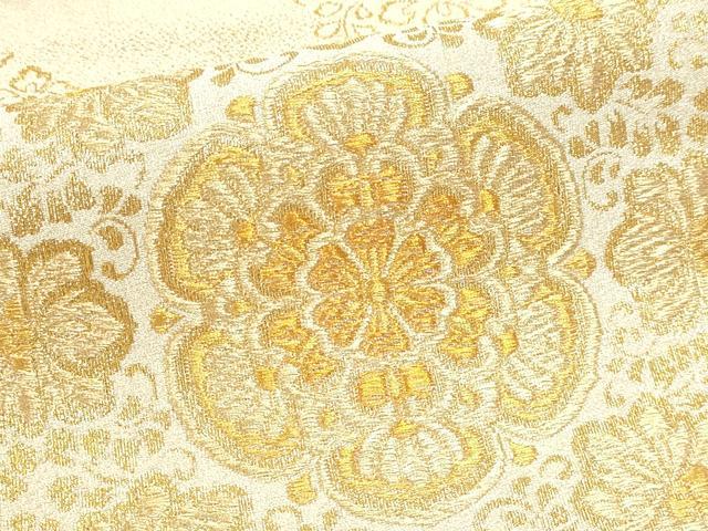 平和屋本店▼太鼓柄袋帯　桃山藤華文　本金箔　正絹　逸品　DABI4920sf