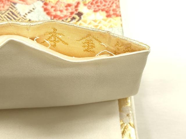 平和屋本店▼六通柄袋帯　唐織　錦織加賀　花車文　本金箔　正絹　逸品　DABI4931sf
