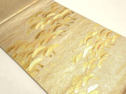 平和屋本店▼太鼓柄袋帯　本金近世蒔絵　正絹　逸品　DABI4933sf
