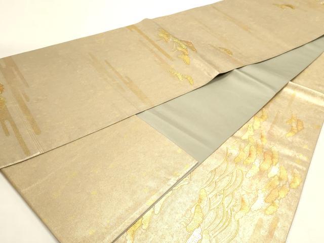 平和屋本店▼太鼓柄袋帯　本金近世蒔絵　正絹　逸品　DABI4933sf