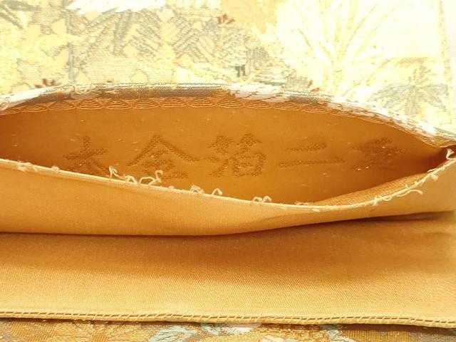 平和屋本店▼六通柄袋帯　唐織　峰鶴錦　本金箔二重　正絹　逸品　DABI4941sf