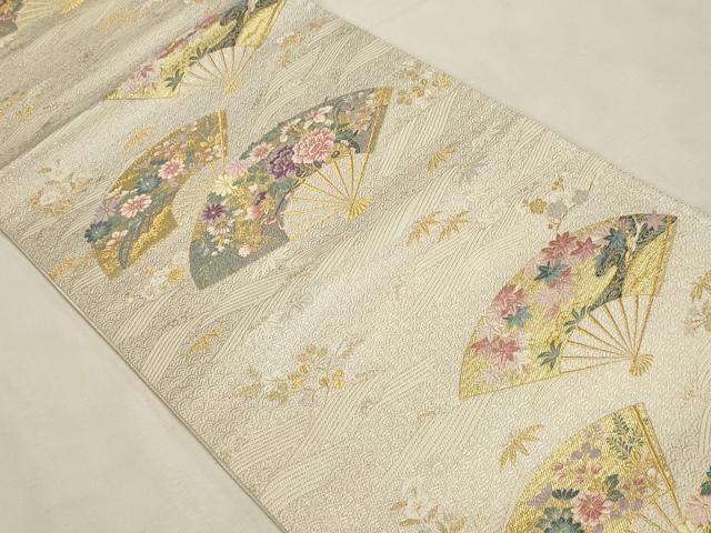平和屋本店▼六通柄袋帯　優都綾絽　本金箔　正絹　逸品　DABI4942sf
