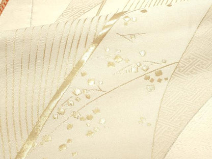 平和屋本店▼六通柄袋帯　九百錦　蜀江花文　純金箔24Ｋ　正絹　逸品　DABI4949sf