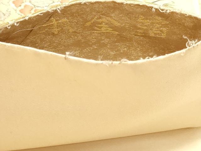 平和屋本店▼六通柄袋帯　唐織　菱取更紗文　本金箔　正絹　逸品　DABI4950sf