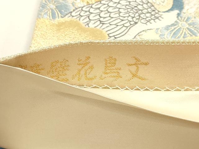平和屋本店▼六通柄袋帯　唐織　九百錦　障壁花鳥文　本金二重織　正絹　逸品　DABI4956sf