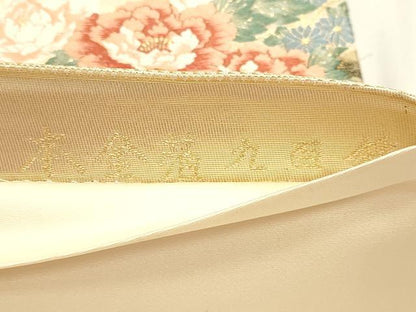平和屋本店▼六通柄袋帯　唐織　九百錦　彩華の園　本金箔　正絹　逸品　DABI4959sf