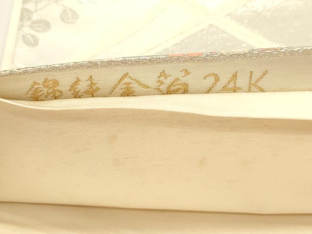 平和屋本店▼六通柄袋帯　花唐草文　錦純金箔24Ｋ　正絹　逸品　DABI4960sf