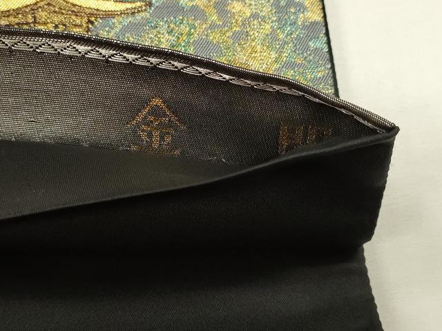 平和屋本店▼六通柄袋帯　古都名園集　金閣　本金箔　正絹　逸品　DABI4965sf