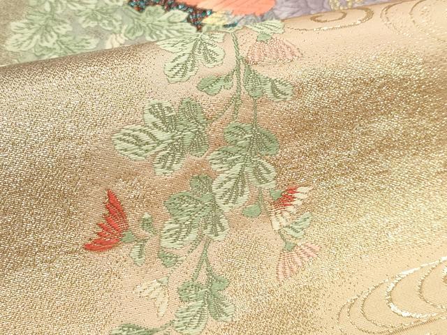 平和屋本店▼六通柄袋帯　唐織　九百錦　花鳥華飛鶴　本金二重箔　正絹　逸品　DABI4969sf