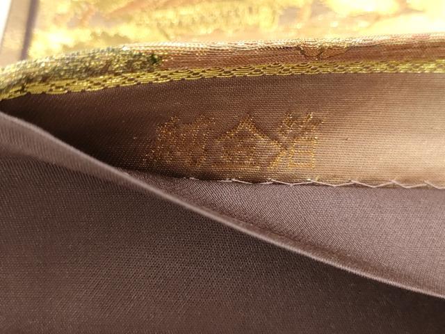 平和屋本店▼六通柄袋帯　風景文　純金箔　正絹　逸品　DABI4976sf